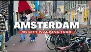 🇳🇱 Amsterdam, Netherlands Walking Tour - Amsterdam Central Canal Walk (4K HDR 60fps)