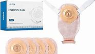 10 PCS Colostomy Bags, Ostomy Supplies, Convex One-Piece Drainable Pouches with Adaptive Convex Baseplate for Uneven Skin/Deep-Seated Areas Stoma, with A Belt, Cut-to-Fit, Max 45mm