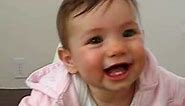 Happy Baby laughing hysterically, cutest baby in the world