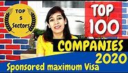 Top 100 Visa sponsored companies in UK |Top UK Companies that Sponsored maximum Tier2 visa in 2020
