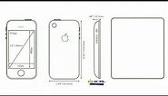 Apple iPhone 3G Size (2th Gen), Measurements & Dimension Illustration