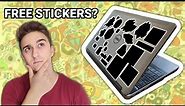 How to get FREE laptop stickers as a programmer AND earn passive income - My laptop stickers