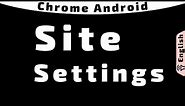 Site Settings Chrome Android