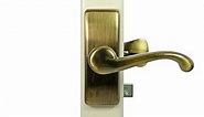 IDEAL SECURITY Antique Brass Coated Zinc Storm and Screen Door Lever Handle Set with Deadbolt HK357DB05AB