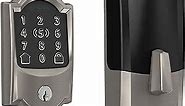 Schlage BE499WB CAM 619 Encode Plus WiFi Deadbolt Smart Lock with Apple Home Key, Keyless Entry Door Lock with Camelot Trim, Satin Nickel