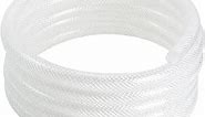3/4’’ ID × 1’’ OD - 25 ft Clear Braided Hose Plastic Vinyl Tubing, High Pressure Flexible Reinforced PVC Tube for Transfer Water Air Oil, BPA Free & Non-Toxic