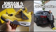 Jordan 4 "Lightning" Unboxing, Review, STYLING 10+ Outfits