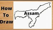 Drawing Assam Map - Easy Step by Step