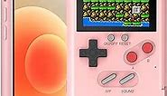 Gameboy Case for iPhone, Retro 3D Phone Case Game Console with 36 Classic Game, Color Display Shockproof Video Game Phone Case for iPhone (Pink, for iPhone 6/6s/7/8)