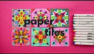 Paper Tiles: A Geometric Art Project Featuring Symmetry
