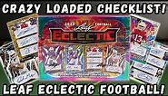 BEST CHECKLIST EVER?! 2023 Leaf Eclectic Football Hobby Box!