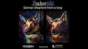 BeckerArt German Shepherd Portrait Paint-a-long