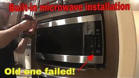 Built-in Microwave Installation Inside Kitchen Cabinet