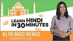 Learn Hindi in 30 Minutes - ALL the Basics You Need