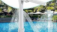 Pool Fountain - Dual Spray Water Fountains for Above Ground/Inground Pools, 2-in-1 Adjustable Waterfall Pool Sprinkler Fountain for Cooling & Relaxation (for in-tex & for Best-Way)