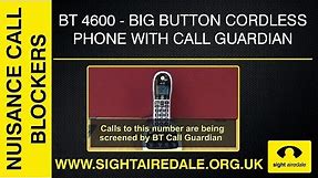 The BT 4600 Big Button Cordless Phone with Advanced Call Blocker