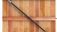 True Latch 10' Telescopic Gate Brace - Wood Privacy Fence Anti Sag Gate Kit - Gate Hardware Kit for Outdoor Wooden Fence Gates, 1 PATENTED USA made brace (10' Telescopic (64" - 120"), Black)