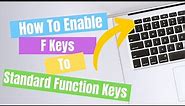 How To Enable F1 F2 .....F12 as Standard Function Keys On Mac Keyboard