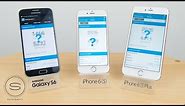 iPhone 6s vs Samsung Galaxy S6 vs iPhone 6s Plus - Benchmark Speed Test