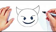 How to draw a Devil Emoji Step by Step | Devil Emoji Drawing Lesson