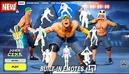 JOHN CENA Fortnite doing all Built-In Emotes and Funny Dances (extended 2024) シ