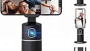 Auto Tracking Tripod, Face Tracking Phone Holder 360 Tripod Phone Camera Mount, Selfie Stick No App, Battery Operated Smart Shooting Holder for Live Vlog Shooting (Black)