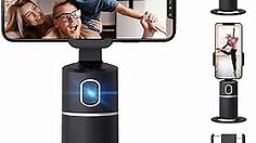 Auto Tracking Tripod, Face Tracking Phone Holder 360 Tripod Phone Camera Mount, Selfie Stick No App, Battery Operated Smart Shooting Holder for Live Vlog Shooting (Black)