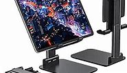 Anozer Tablet Stand Foldable & Adjustable, Portable Monitor Stand 5.55 * 3.94" Wide, Fit for iPad Holder Stand Compatible with iPad Pro 11, 12.9/for iPad 10.9; Surface Pro; Portable Monitor 4.7-15.6"
