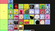 My Bfdi Character Tier List