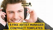 5 Free Artist Manager Contract Templates: Customize And Edit These For Your Band! - Industry Hackerz