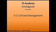 5 C’s of Event Management