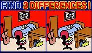 【Spot the difference】 Find 3 differences in 90 seconds | Classic Find the difference game for adults