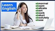 8 Words using the AB Prefix | Learn English Vocabulary + Pronunciation