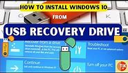 How to reinstall windows10 from the USB recovery drive