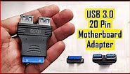 USB 3.0 Motherboard 20 PIN Header to USB Adapter Review.