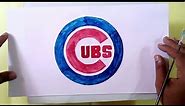 How to draw the Chicago Cubs logo