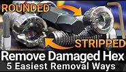 5 Easy Tricks HOW to Remove Rounded Stripped Allen Hex Bolts FCA Screw