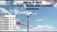 Full Size 20 meter 3 Element Yagi Antenna: PA14-3-6HD