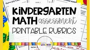 The Best Kindergarten Math Assessment (Printable Rubrics)