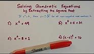 How to Solve Quadratic Equations by Extracting the Square Root? @MathTeacherGon