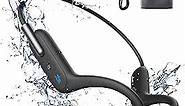 Bone Conduction Headphones, Wireless Open-Ear Headphones, Bluetooth 5.3 with Mic - MP3 Play Built-in 32GB Memory, IPX8 Waterproof Sports Headphones for Gym Workout Swimming Running Cycling.