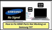 How to fix No Signal Check the cable connection and the settings of your source device on Samsung TV