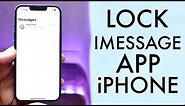 How To Passcode Lock iMessage On iPhone!