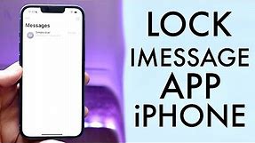 How To Passcode Lock iMessage On iPhone!