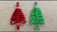DIY 🎄 ARBOLITOS 🎄 de NAVIDAD en MACRAME (paso a paso) | DIY Macrame Christmas Tree Ornament