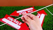 12 Pcs for Sale Sign with Stakes for Sale Arrow Signs with Stand 17 x 6 Inches for Sale Sign This Way Arrow Yard Signs Plastic Garage Sale Sign Outdoor