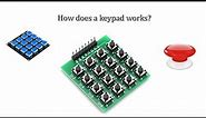 How a keypad works - 4x4 button keypad matrix tutorial