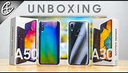 Samsung Galaxy A30 & Galaxy A50 Unboxing and Hands On Review!