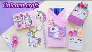 DIY Unicorn paper craft / How to make unicorn school supplies /School hacks / Back to school