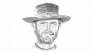 Clint Eastwood Portrait Drawing